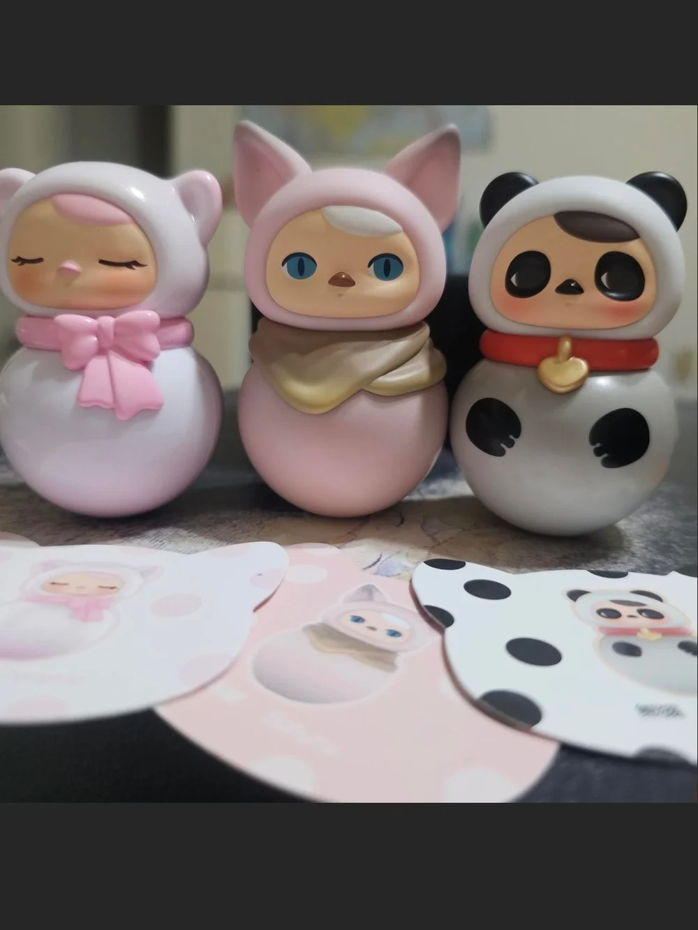 Pink Small Pets Figurine Plush-Style Decorative Toy